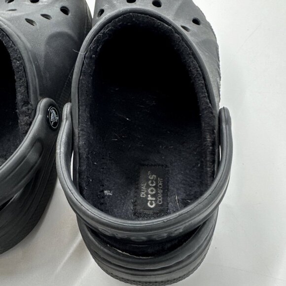 Crocs Dual Comfort Fleece Lined Crocs Womens 7 Blue Clogs Mens 5 Casual read - Picture 10 of 12
